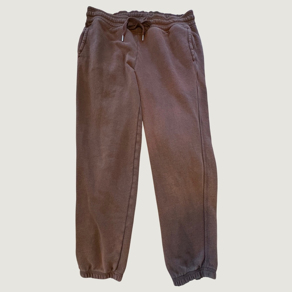 Aerie Brown High Waisted Fleece Joggers Sweatpants Medium